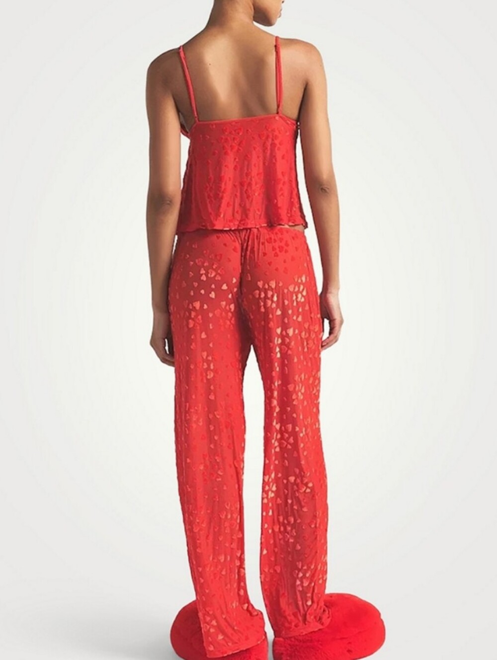 SKIMS Sheer Velvet Heart Cami And Pant Set - Picture 2 of 16